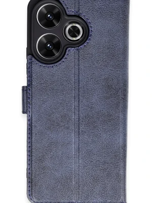 Newface Xiaomi Redmi 13 4G Kılıf Trend S Plus Kapaklı Kılıf - Lacivert