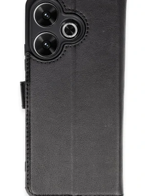 Newface Xiaomi Redmi 13 4G Kılıf Trend S Plus Kapaklı Kılıf - Siyah