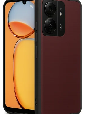 Newface Xiaomi Redmi 13C Kılıf Aras Deri Kapak - Bordo