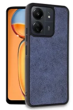 Newface Xiaomi Redmi 13C Kılıf Aras Deri Kapak - Lacivert - Görsel 2