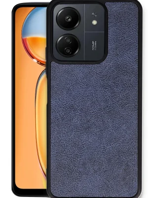 Newface Xiaomi Redmi 13C Kılıf Aras Deri Kapak - Lacivert