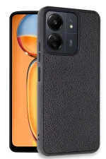 Newface Xiaomi Redmi 13C Kılıf Aras Deri Kapak - Siyah - Görsel 2