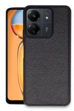 Newface Xiaomi Redmi 13C Kılıf Aras Deri Kapak - Siyah