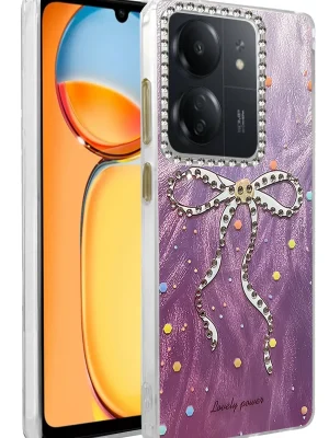 Newface Xiaomi Redmi 13C Kılıf Blade Aynalı Desenli Kapak - Desen 1