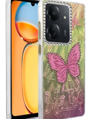 Newface Xiaomi Redmi 13C Kılıf Blade Aynalı Desenli Kapak - Desen 5