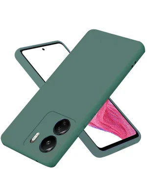 Newface Xiaomi Redmi 13C Kılıf First Silikon - Koyu Yeşil
