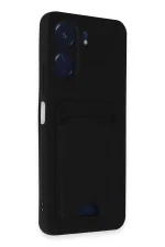 Newface Xiaomi Redmi 13C Kılıf Kelvin Kartvizitli Silikon - Siyah - Görsel 2