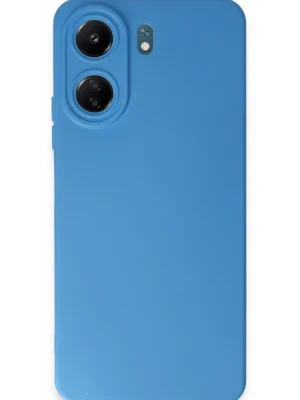 Newface Xiaomi Redmi 13C Kılıf Nano içi Kadife Silikon - Mavi