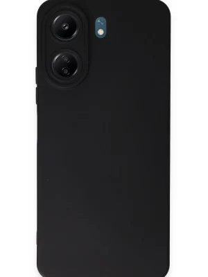 Newface Xiaomi Redmi 13C Kılıf Nano içi Kadife Silikon - Siyah