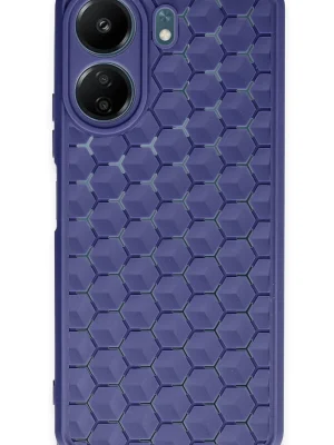 Newface Xiaomi Redmi 13C Kılıf Petek Silikon Kapak - Lacivert
