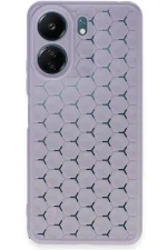 Newface Xiaomi Redmi 13C Kılıf Petek Silikon Kapak - Lila