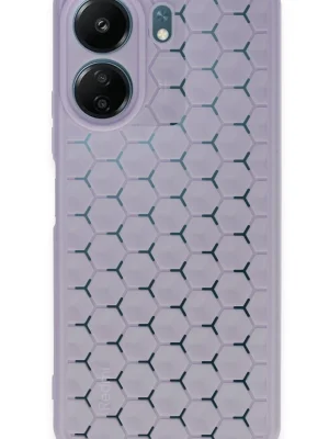 Newface Xiaomi Redmi 13C Kılıf Petek Silikon Kapak - Lila