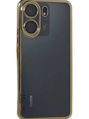 Newface Xiaomi Redmi 13C Kılıf Razer Lensli Silikon - Gold