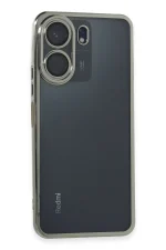 Newface Xiaomi Redmi 13C Kılıf Razer Lensli Silikon - Gümüş