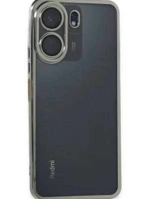 Newface Xiaomi Redmi 13C Kılıf Razer Lensli Silikon - Gümüş