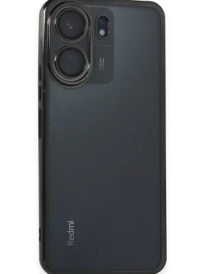 Newface Xiaomi Redmi 13C Kılıf Razer Lensli Silikon - Siyah