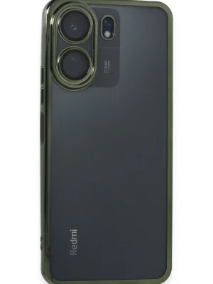 Newface Xiaomi Redmi 13C Kılıf Razer Lensli Silikon - Yeşil