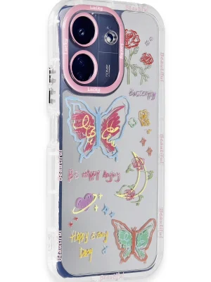 Newface Xiaomi Redmi 13C Kılıf Reflexion Desenli Kapak - Desen 8