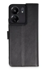 Newface Xiaomi Redmi 13C Kılıf Trend S Plus Kapaklı Kılıf - Siyah