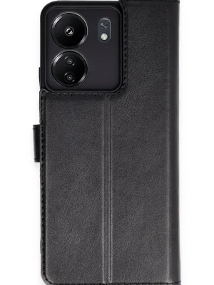 Newface Xiaomi Redmi 13C Kılıf Trend S Plus Kapaklı Kılıf - Siyah