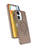 Newface Xiaomi Redmi 13C Regal Magsafe Standlı Kapak - Çöl Titanyum