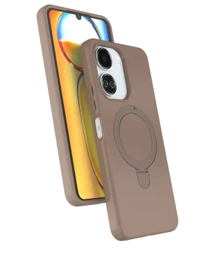 Newface Xiaomi Redmi 13C Regal Magsafe Standlı Kapak - Çöl Titanyum