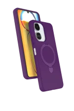 Newface Xiaomi Redmi 13C Regal Magsafe Standlı Kapak - Derin Mor