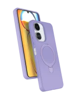 Newface Xiaomi Redmi 13C Regal Magsafe Standlı Kapak - Lila