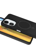 Newface Xiaomi Redmi 13C Regal Magsafe Standlı Kapak - Siyah - Görsel 3