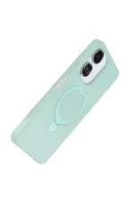 Newface Xiaomi Redmi 13C Regal Magsafe Standlı Kapak - Su Yeşili - Görsel 4