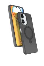 Newface Xiaomi Redmi 13C Regal Magsafe Standlı Kapak - Titan Gri