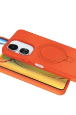 Newface Xiaomi Redmi 13C Regal Magsafe Standlı Kapak - Turuncu - Görsel 3