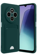 Newface Xiaomi Redmi 14C Kelvin Kartvizitli Silikon - Koyu Yeşil