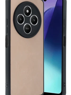 Newface Xiaomi Redmi 14C Kılıf Aras Deri Kapak - Pudra