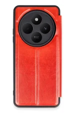 Newface Xiaomi Redmi 14C Kılıf Flip Cover - Kırmızı