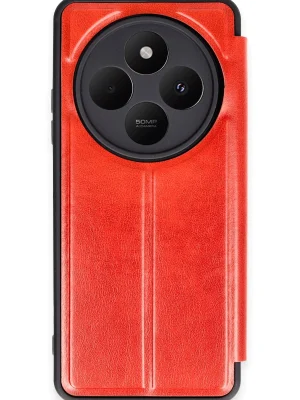 Newface Xiaomi Redmi 14C Kılıf Flip Cover - Kırmızı