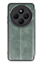 Newface Xiaomi Redmi 14C Kılıf Flip Cover - Koyu Yeşil