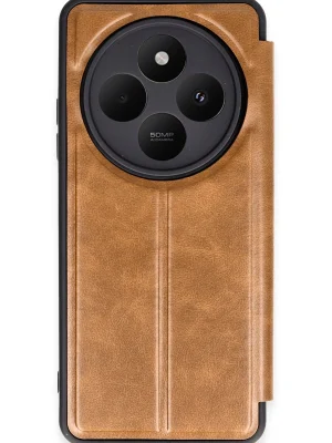 Newface Xiaomi Redmi 14C Kılıf Flip Cover - Taba