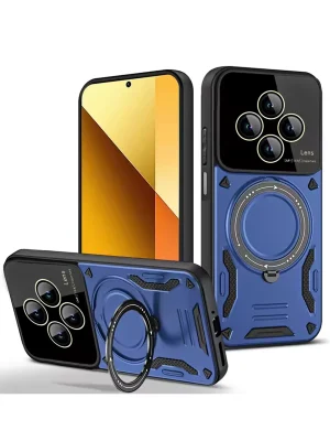 Newface Xiaomi Redmi 14C Kılıf Joy Lens Standlı Kapak - Lacivert