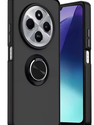 Newface Xiaomi Redmi 14C Kılıf Montreal Yüzüklü Silikon Kapak - Siyah