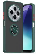 Newface Xiaomi Redmi 14C Kılıf Montreal Yüzüklü Silikon Kapak - Yeşil