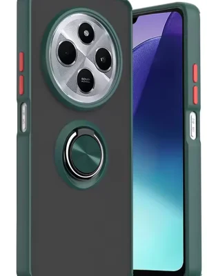 Newface Xiaomi Redmi 14C Kılıf Montreal Yüzüklü Silikon Kapak - Yeşil