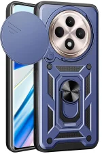 Newface Xiaomi Redmi 14C Kılıf Pars Lens Yüzüklü Silikon - Lacivert