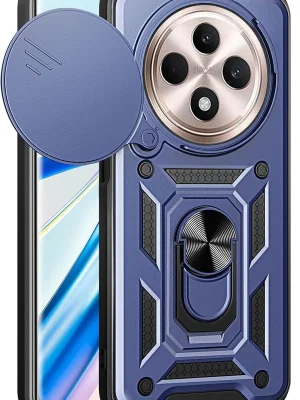 Newface Xiaomi Redmi 14C Kılıf Pars Lens Yüzüklü Silikon - Lacivert