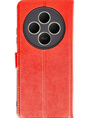 Newface Xiaomi Redmi 14C Kılıf Trend S Plus Kapaklı Kılıf - Kırmızı