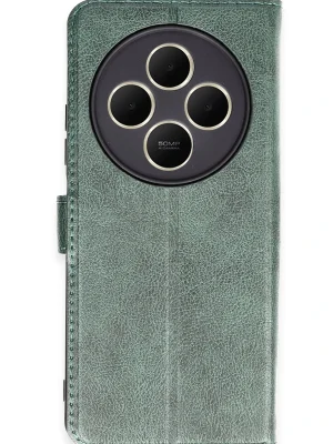 Newface Xiaomi Redmi 14C Kılıf Trend S Plus Kapaklı Kılıf - Yeşil