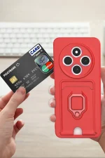 Newface Xiaomi Redmi 14C Kılıf Zuma Kartvizitli Yüzüklü Silikon - Lacivert - Görsel 2