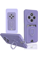 Newface Xiaomi Redmi 14C Kılıf Zuma Kartvizitli Yüzüklü Silikon - Lila