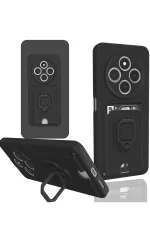 Newface Xiaomi Redmi 14C Kılıf Zuma Kartvizitli Yüzüklü Silikon - Siyah