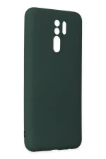 Newface Xiaomi Redmi 9 Kılıf Nano içi Kadife Silikon - Koyu Yeşil - Görsel 2